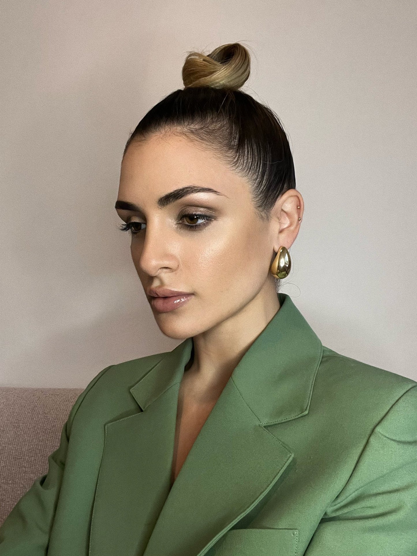 Large Tear Drop Earrings - Gold