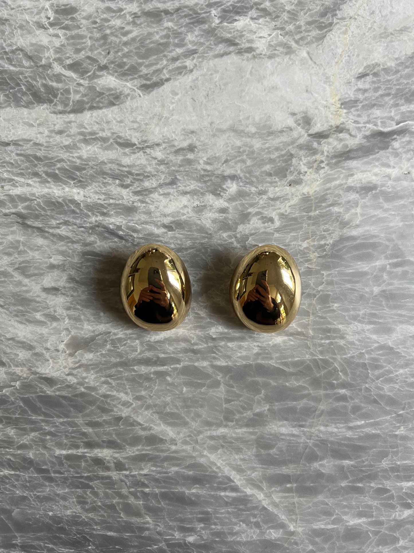 Egg Earrings - Gold